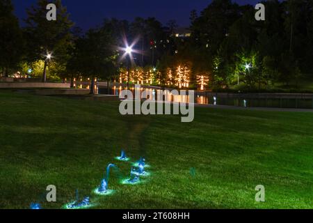 Fotografia notturna a The Woodlands, Texas. Foto Stock