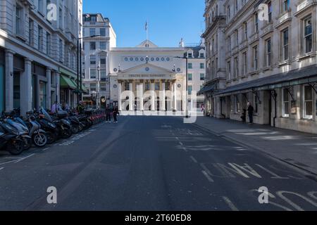 Esterno del Theatre Royal Haymarket di Westminster, Londra. Foto Stock