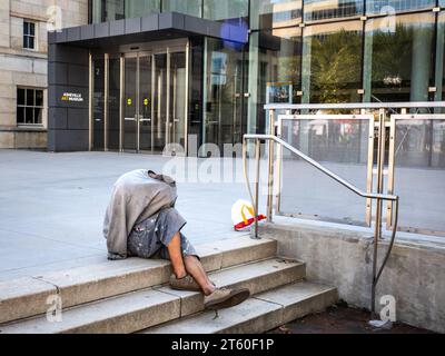 Povertà ad Asheville Foto Stock