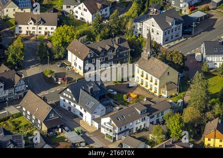 Fotografia aerea, Museum Heimatverein Littfeld-Burgholdinghausen e.V., Littfeld, Kreuztal, Siegerland, Renania settentrionale-Vestfalia, Germania, foto aerea, Foto Stock