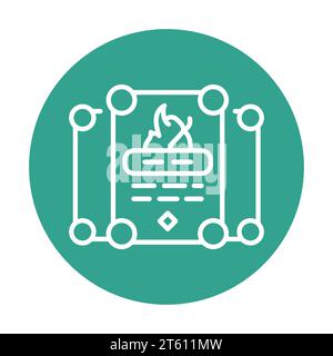 Icona della linea di colori delle schede Gamefi. Crittografia digitale. Delinea pittogramma per pagina Web, app mobile, promo Illustrazione Vettoriale