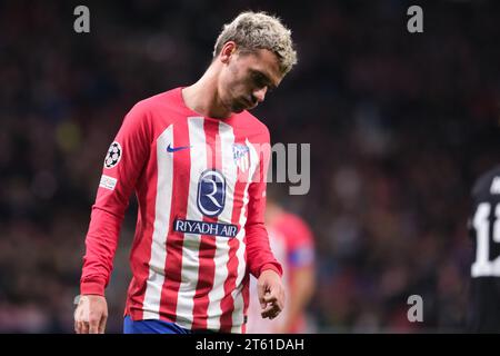Madrid, Spagna. 8 novembre 2023. Antoine Griezmann dell'Atletico Madrid durante la partita di UEFA Champions League tra Atletico Madrid e Celtic allo Stadio Metropolitano il 7 novembre 2023 a Madrid Spagna (foto di Oscar Gonzalez/Sipa USA) (foto di Oscar Gonzalez/Sipa USA) credito: SIPA USA/Alamy Live News Foto Stock