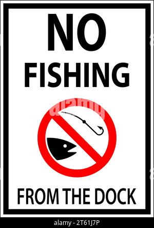 No Fishing Sign No Fishing Illustrazione Vettoriale