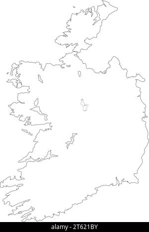 disegno dell'illustrazione vettoriale dell'icona della mappa dell'irlanda Illustrazione Vettoriale