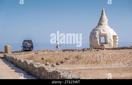 Wachhäuschen, Wachmann, Polizei, Dahab, Sinai, Ägypten *** guardiano, guardia di sicurezza, polizia, Dahab, Sinai, Egitto Credit: Imago/Alamy Live News Foto Stock