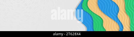 Forme d'onda dai colori minimi, design geometrico astratto. Sfondo vettore Illustrazione Vettoriale
