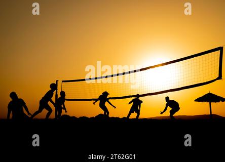 Campo da Beach volley pubblico Foto Stock