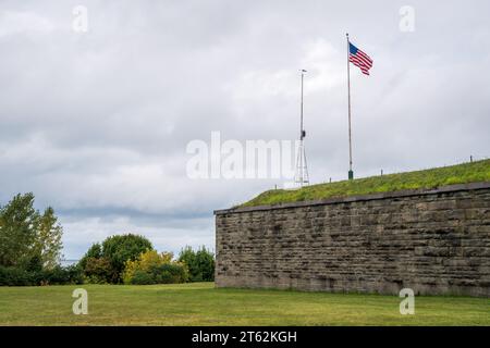 Storico Fort Ontario nella parte settentrionale dello stato di New York, Oswego Foto Stock