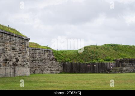 Storico Fort Ontario nella parte settentrionale dello stato di New York, Oswego Foto Stock