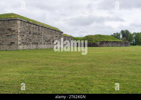Storico Fort Ontario nella parte settentrionale dello stato di New York, Oswego Foto Stock