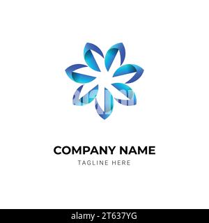 moderno modello di design astratto del logo aziendale Illustrazione Vettoriale