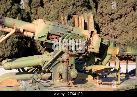 Caratteristica locale della mitragliatrice antiaerea Foto Stock