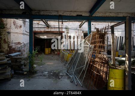 Derelict Factory, Corporation St, Sheffield 2023 Foto Stock