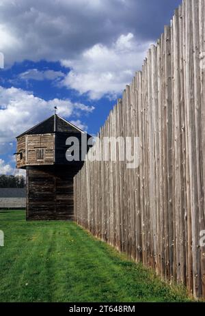 Stockade, Fort Vancouver National Historic Site, Vancouver National Historic Reserve, Washington Foto Stock