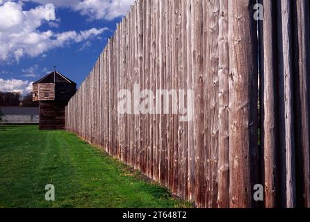 Stockade, Fort Vancouver National Historic Site, Vancouver National Historic Reserve, Washington Foto Stock