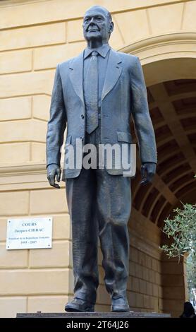 Statua di Jacques Chirac a Nizza Foto Stock