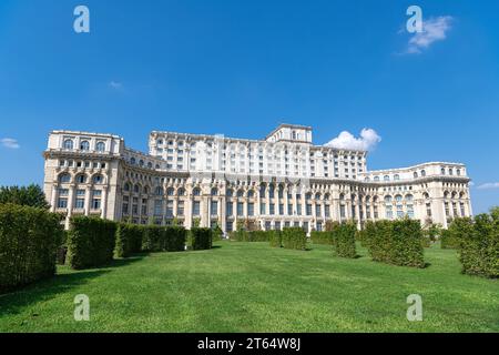 Palazzo del Parlamento di Bucarest (Romania) Foto Stock