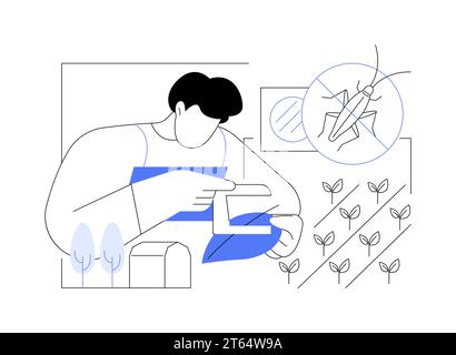 Illustrazione del vettore del concetto astratto di gestione integrata dei parassiti. Illustrazione Vettoriale