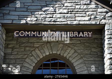 Una libraia comunitaria a Blowing Rock, North Carolina. Foto Stock