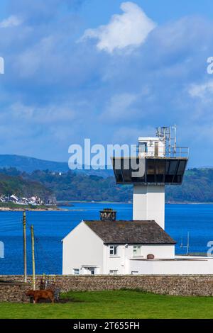 Ferris Point Lighthouse, Island Magee, County Antrim, Irlanda del Nord, Regno Unito Foto Stock