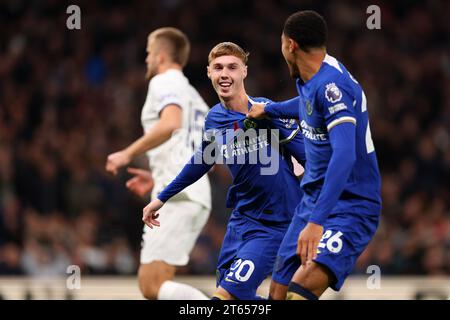 Cole Palmer del Chelsea festeggia dopo aver pianto dal posto di rigore per il 1-1 - Tottenham Hotspur contro Chelsea, Premier League, Tottenham Hotspur Stadium, Londra, Regno Unito - 6 novembre 2023 solo per uso editoriale - si applicano restrizioni DataCo Foto Stock