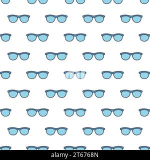 Motivo vettoriale degli occhiali: Texture colorata senza cuciture realizzata con occhiali da vista Illustrazione Vettoriale