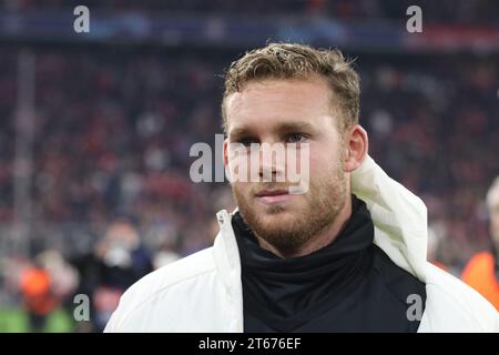 MONACO, Germania. , . 18 Daniel PERETZ (ETW) GK, durante la UEFA Champions League Goup Una partita tra FC BAYERN Muenchen e GALATASARAY A.S., presso l'Allianz Arena, lo Stadio di Monaco l'8 novembre. A Muenchen (foto di Arthur THILL/ATP Images) (THILL Arthur/ATP/SPP) credito: SPP Sport Press Photo. /Alamy Live News Foto Stock