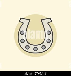 Icona a forma di ferro di cavallo colorata. Elemento simbolo o logo del concetto vettoriale Illustrazione Vettoriale