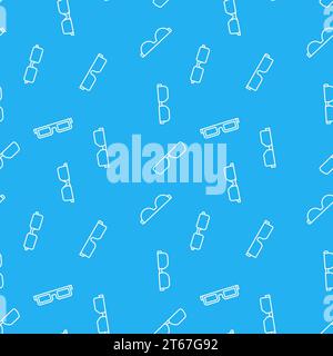 Motivo vettoriale o sfondo senza cuciture realizzato con occhiali da linea Illustrazione Vettoriale