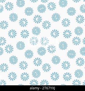 Virus o batteri vettore senza cuciture pattern o sfondo Illustrazione Vettoriale