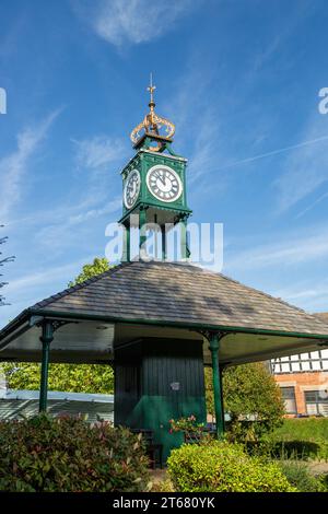 Fermata del tram di Matlock Cable Tramway a Crown Square, ora in Hall Leys Park, Matlock Foto Stock