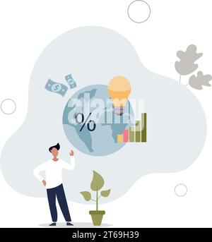 ESG o governance sociale ambientale finanza investimenti.principi ecologici aziendali con sostenibilità. Illustrazione Vettoriale