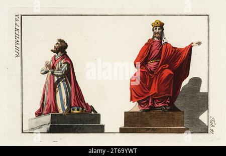 Dagobert I, c. 603-639, re di Austrasia e Neustria e borgogna, re dei  Franchi della dinastia dei Merovingi Foto stock - Alamy