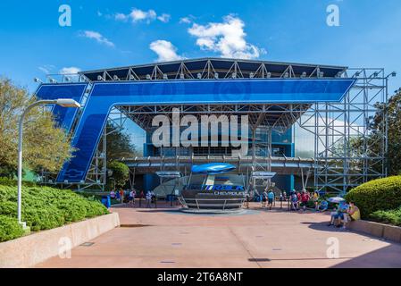 Giro sul circuito di prova di Epcot al Walt Disney World di Orlando, Florida Foto Stock