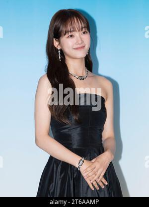 Seoul, Corea del Sud. 9 novembre 2023. Lee Yoo-mi, partecipa a una photocall per il marchio francese di gioielli e orologi Fred Maison Exhibition Gala Dinner Party a Seoul, Corea del Sud, il 9 novembre 2023. (Foto di: Lee Young-ho/Sipa USA) credito: SIPA USA/Alamy Live News Foto Stock