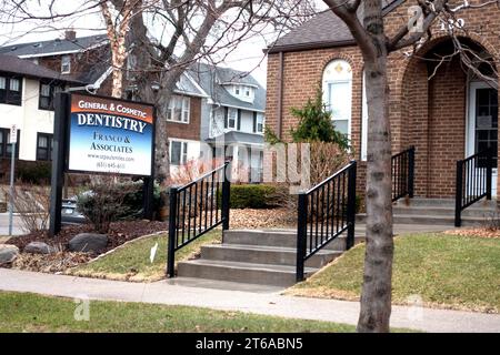 Ingresso allo studio dentistico in Snelling Avenue St Paul Minnesota Minnesota Minnesota USA Foto Stock