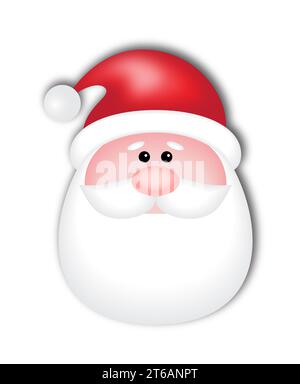 Immagine del volto di un grazioso Babbo Natale Foto Stock