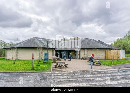 Cairn Lodge Services sulla A74M nel Lanarkshire, Scozia. Foto Stock