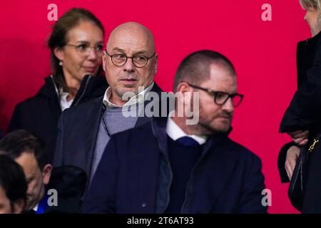 Amsterdam, Paesi Bassi. 9 novembre 2023. AMSTERDAM, PAESI BASSI - 9 NOVEMBRE: Maurits Hendriks durante la partita del gruppo B di UEFA Europa League 2023/24 tra AFC Ajax e Brighton & Hove Albion alla Johan Cruyff Arena il 9 novembre 2023 ad Amsterdam, Paesi Bassi. (Foto di Joris Verwijst/Orange Pictures) credito: Orange Pics BV/Alamy Live News Foto Stock