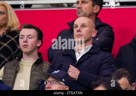 Amsterdam, Paesi Bassi. 9 novembre 2023. AMSTERDAM, PAESI BASSI - 9 NOVEMBRE: Jan van Alst durante la partita del gruppo B di UEFA Europa League 2023/24 tra AFC Ajax e Brighton & Hove Albion alla Johan Cruyff Arena il 9 novembre 2023 ad Amsterdam, Paesi Bassi. (Foto di Joris Verwijst/Orange Pictures) credito: Orange Pics BV/Alamy Live News Foto Stock