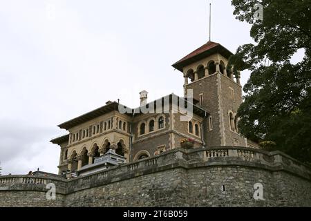 Castello di Cantacuzino (alias Nevermore Academy in Netflix TV 'mercoledì'), Zamora, Buşteri, Contea di Prahova, Romania, Europa Foto Stock