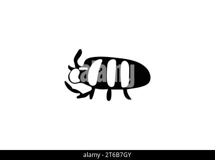 Biscuit Beetle, icona dallo stile minimalista, disegno illustrativo Illustrazione Vettoriale