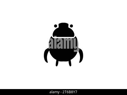 Biscuit Beetle, icona dallo stile minimalista, disegno illustrativo Illustrazione Vettoriale