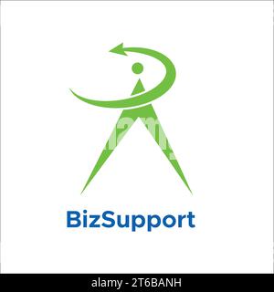 Design del logo per un'azienda fornitrice di servizi di supporto aziendale Illustrazione Vettoriale