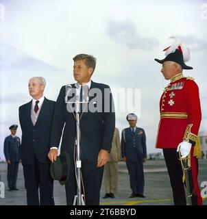 Presidente DEGLI STATI UNITI John F. Kennedy alle Bermuda, 21 dicembre 1961 Foto Stock