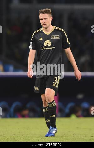 Napoli, Italia. 8 novembre 2023. Paul Jaeckel dell'1. FC Union Berlin durante la partita di UEFA Champions League tra SSC Napoli e 1. FC Union Berlin allo Stadio Diego Armando Maradona Napoli l'8 novembre 2023. Credito: Franco Romano/Alamy Live News Foto Stock