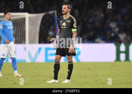 Napoli, Italia. 8 novembre 2023. Christopher Trimmel di 1. FC Union Berlin durante la partita di UEFA Champions League tra SSC Napoli e 1. FC Union Berlin allo Stadio Diego Armando Maradona Napoli l'8 novembre 2023. Credito: Franco Romano/Alamy Live News Foto Stock