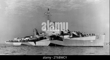 USS Aaron Ward (DM-34) Foto Stock