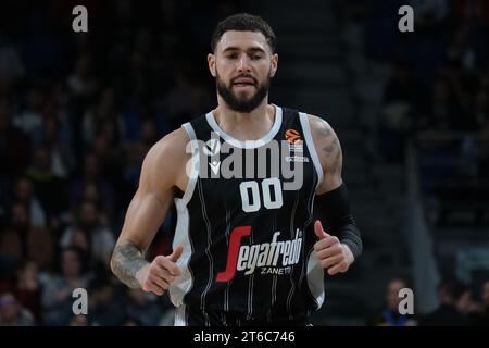 Cordinier Isaia di Bologna durante la partita Turkish Airlines EuroLeague tra Real Madrid e Virtus Segafredo Bologna al WiZink Center di Novem Foto Stock