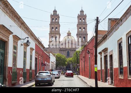 La splendida Cattedrale di Morelia, completata nel XVIII secolo Foto Stock